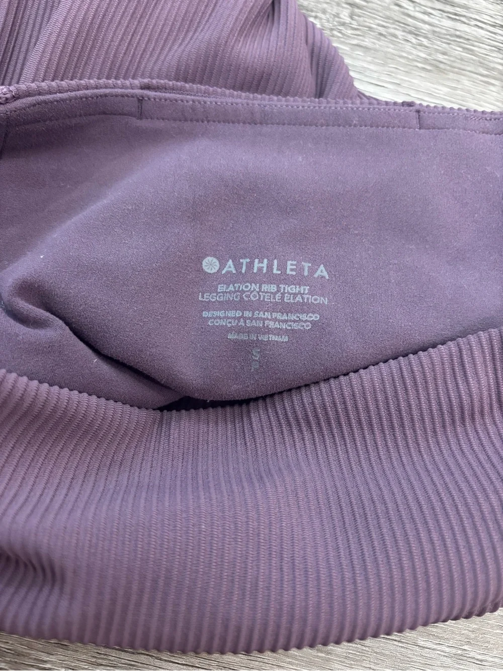 Athleta Elation Rib Tight High-Waist Leggings in purple - Picture 5 of 5